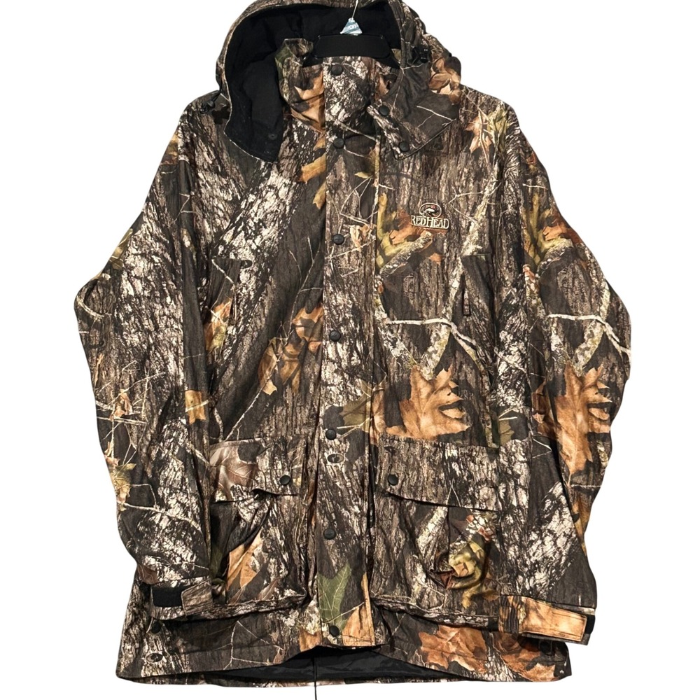 RedHead Mens Thinsulate Insulated Camo Hunting Jacket Mossy Oak Break-Up Large